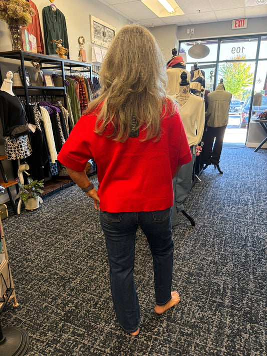 Red Floral Sweater