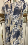 Flowered Print Linen Dress