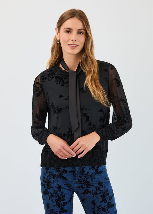 Flocked Mesh Top