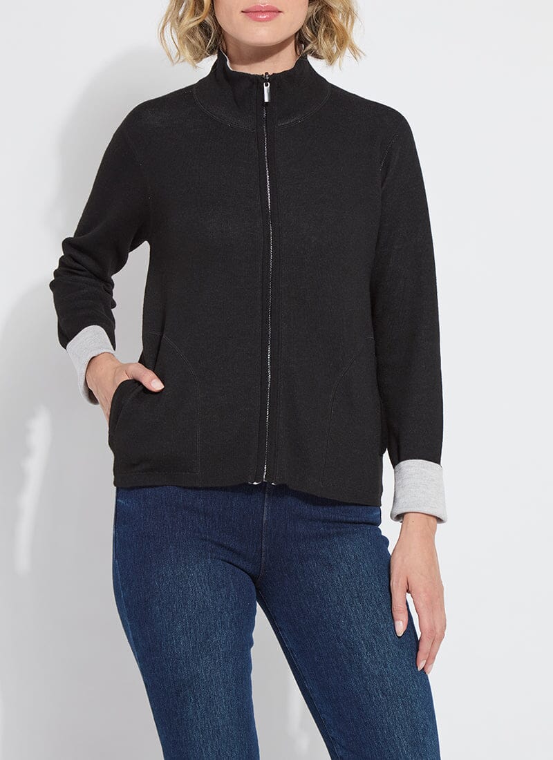 Reversible Cashmere Zip Cardigan