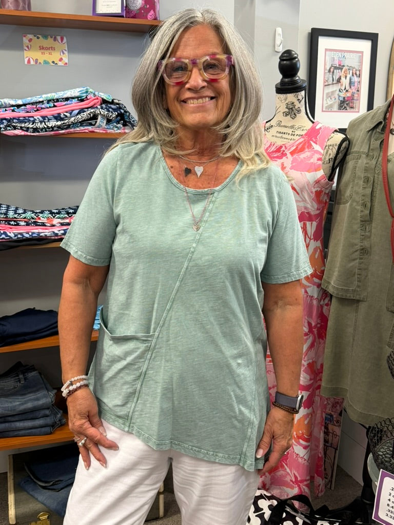 Asymmetrical Pocket Top