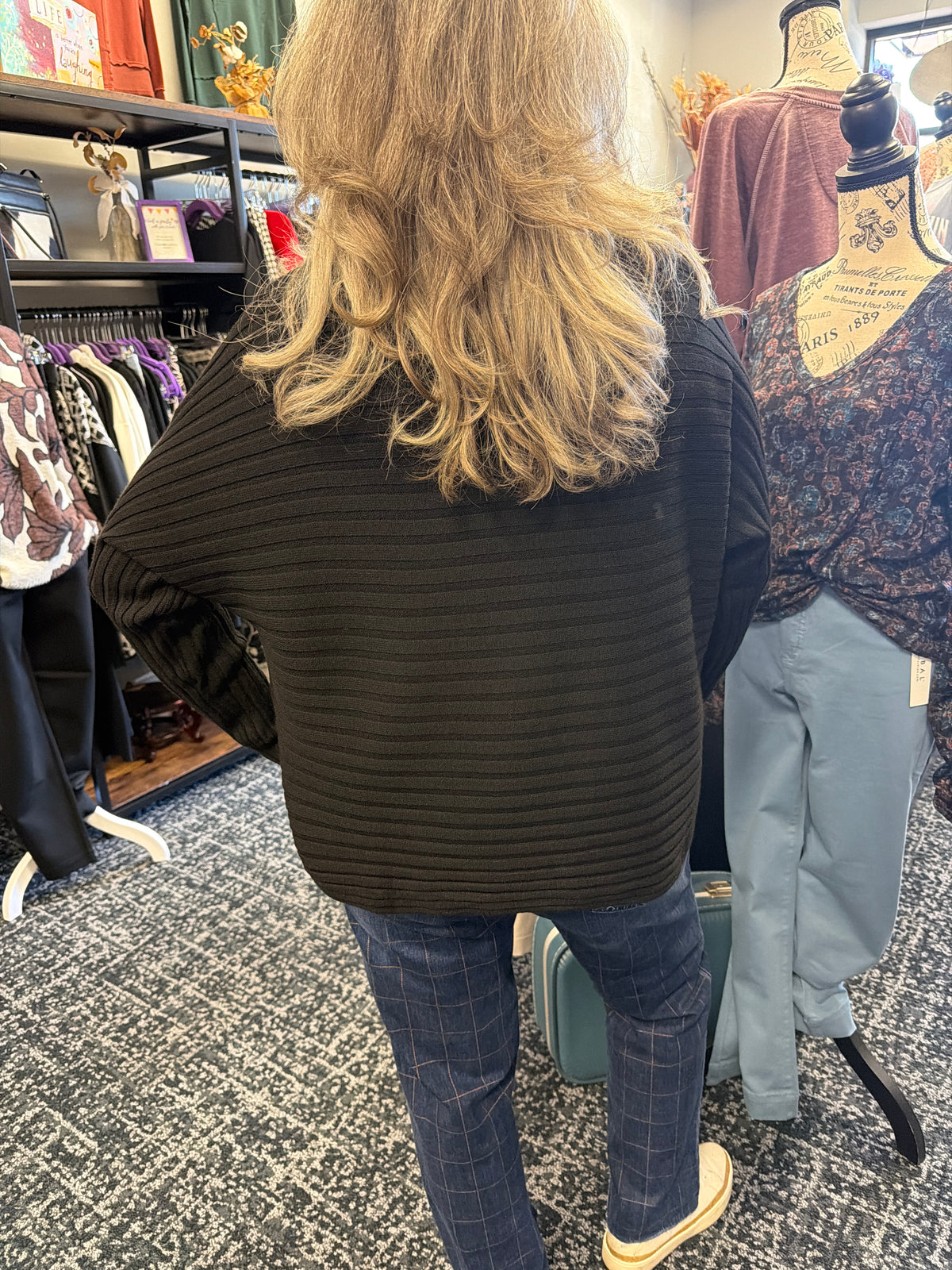 Black Horizontal Sweater