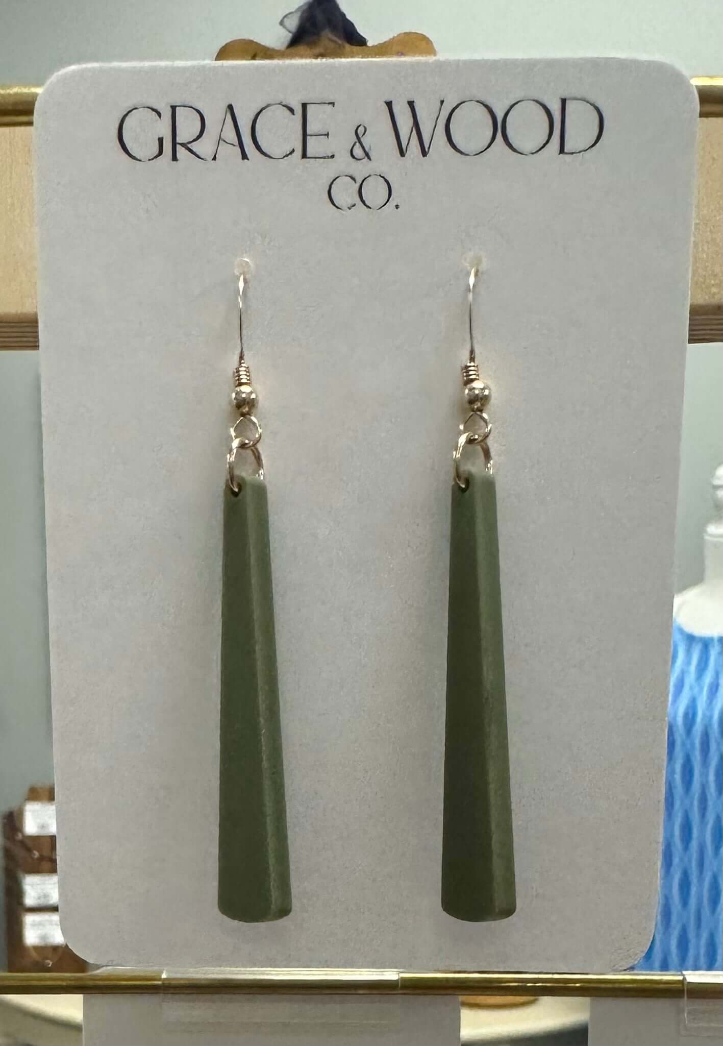 Grace & Wood Skinny Drop Earrings