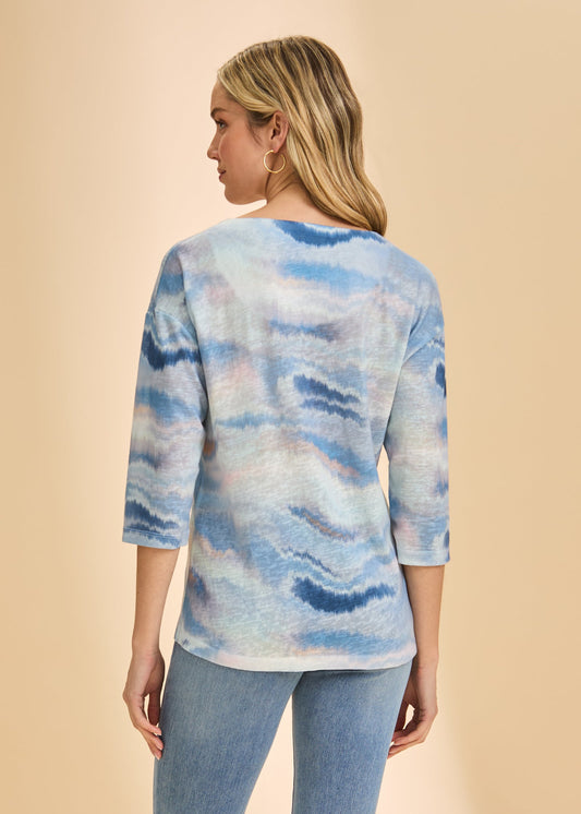 Drop Shoulder Notch Neck