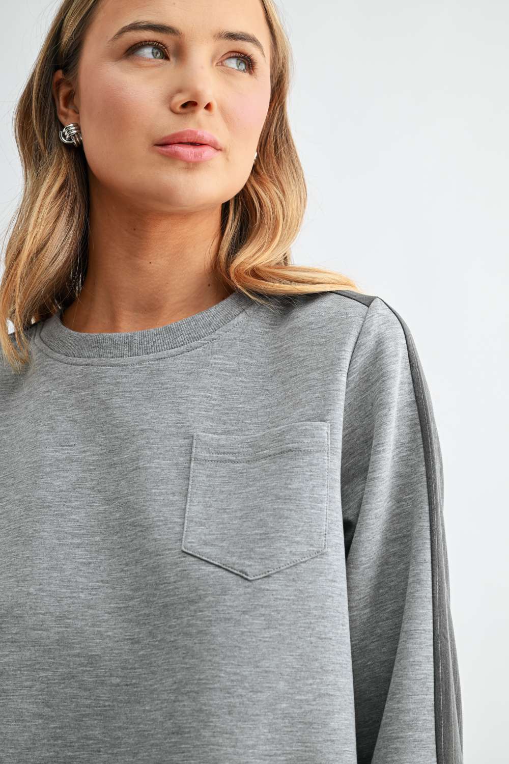 Karter Pinstripe Pleated Top