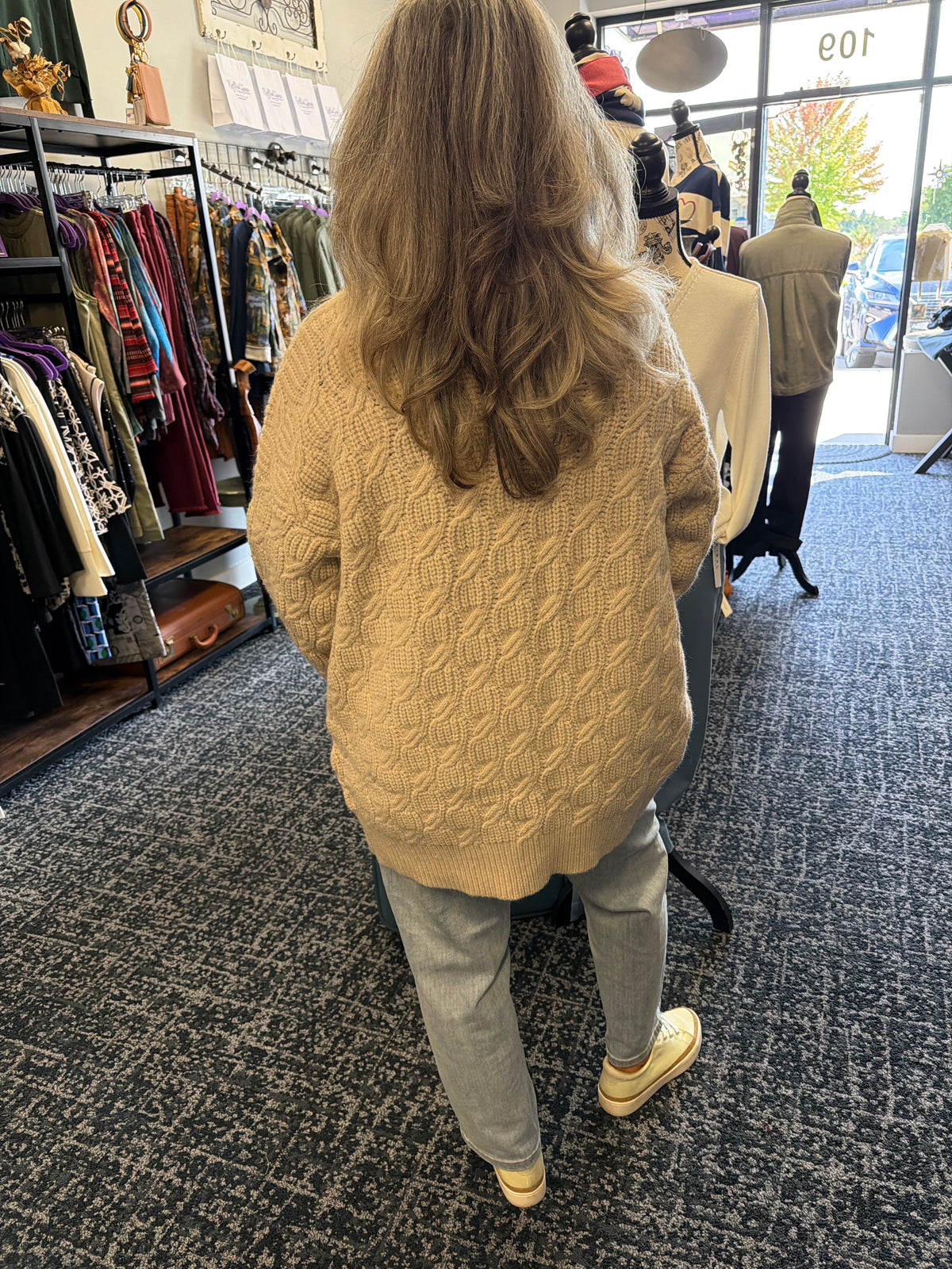 Denim Trim Sweater