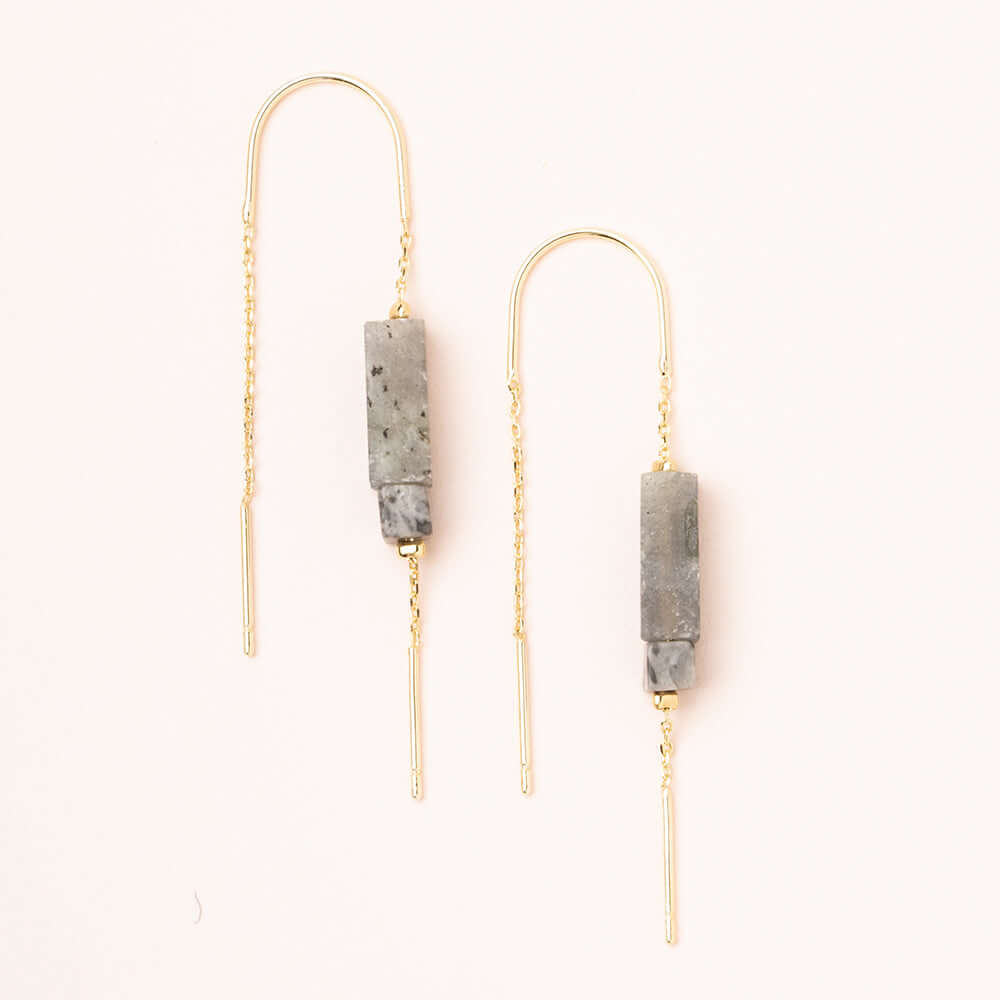 Rectangle Stone Earring