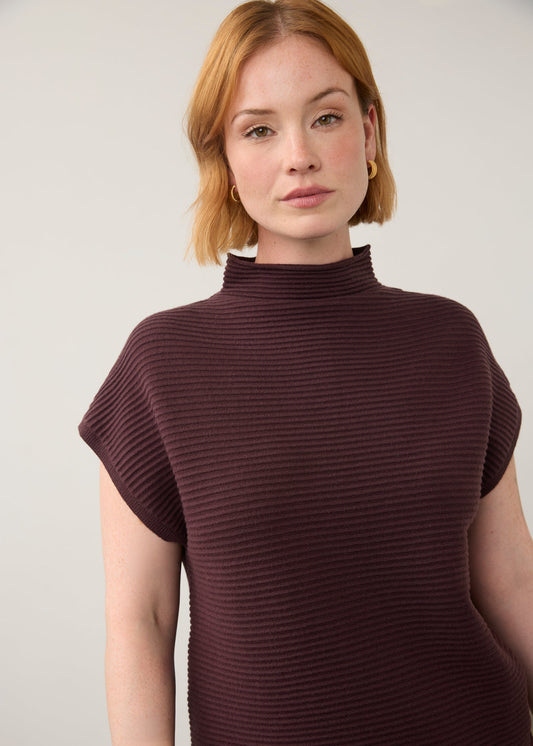 Ottoman Cap Sleeve Sweater