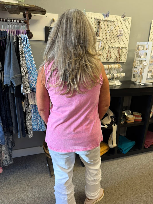 Cotton Sleeveless V-Neck
