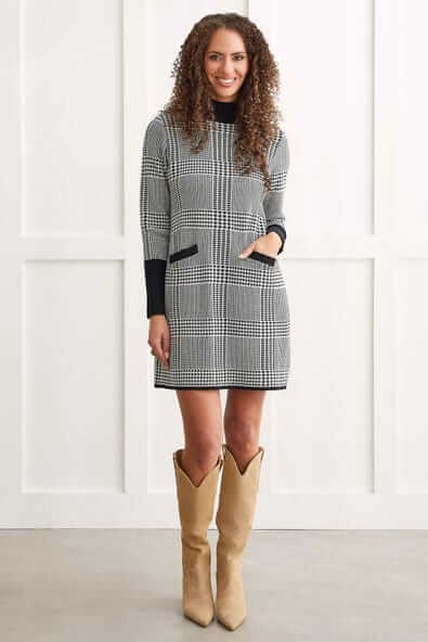 Mock Neck Sweater Dress