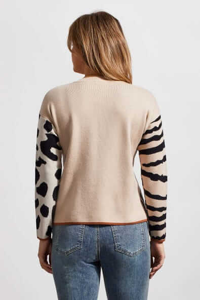 Intarsia V-Neck Sweater