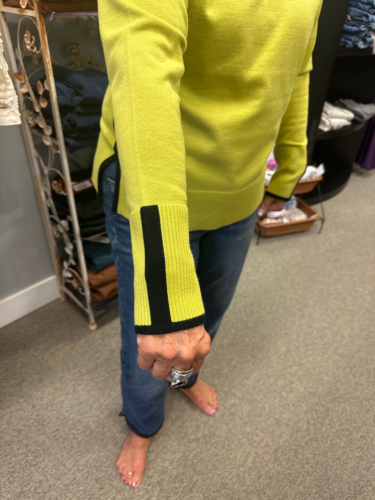 Contrast Side Sweater