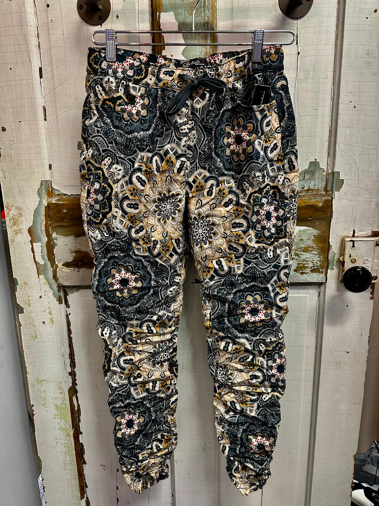 Charlie B Printed Crinkle Jogger