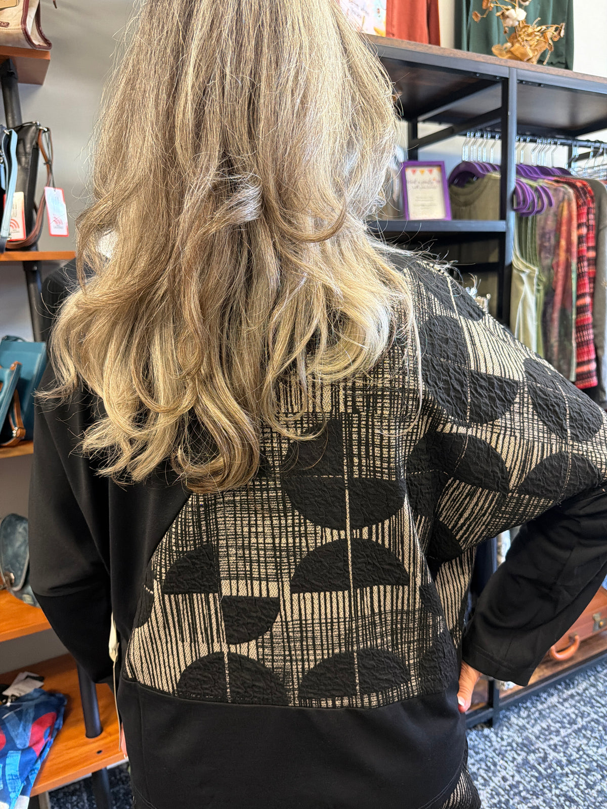 Black & Tan Design Top