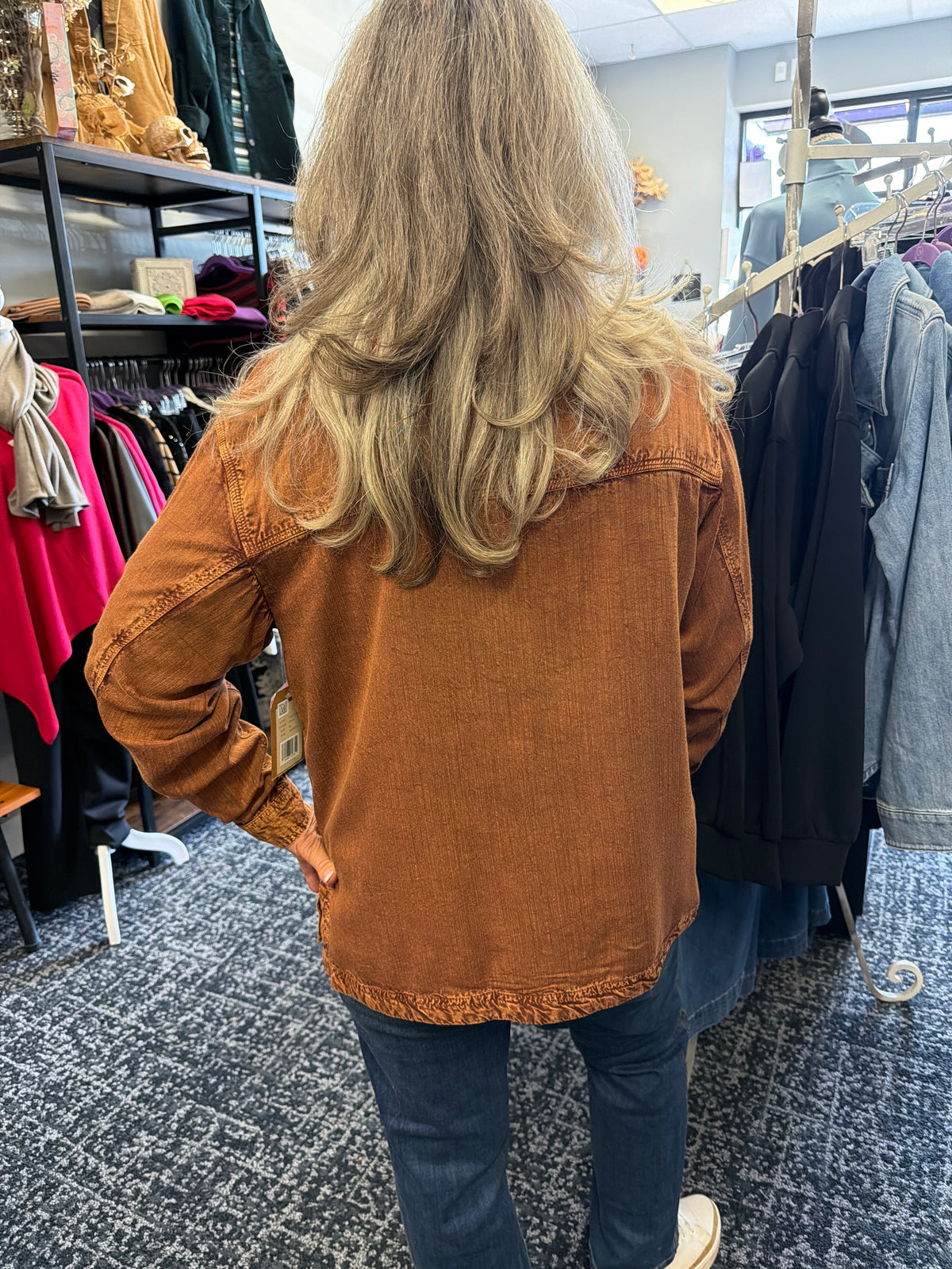 Chocolate Button Down Top
