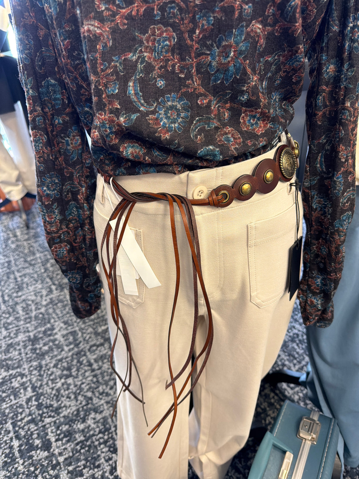 Carly Leather Tie Belt
