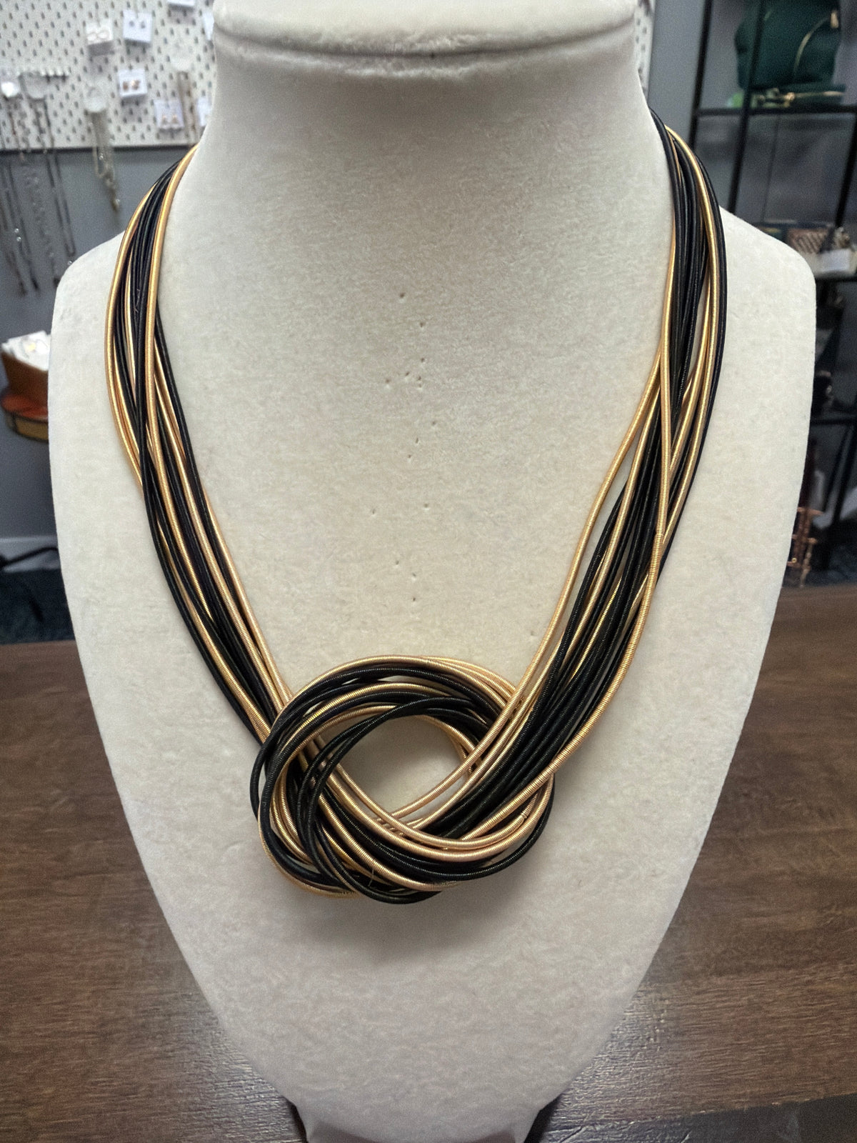 5 Strand Knot Piano Wire Necklace