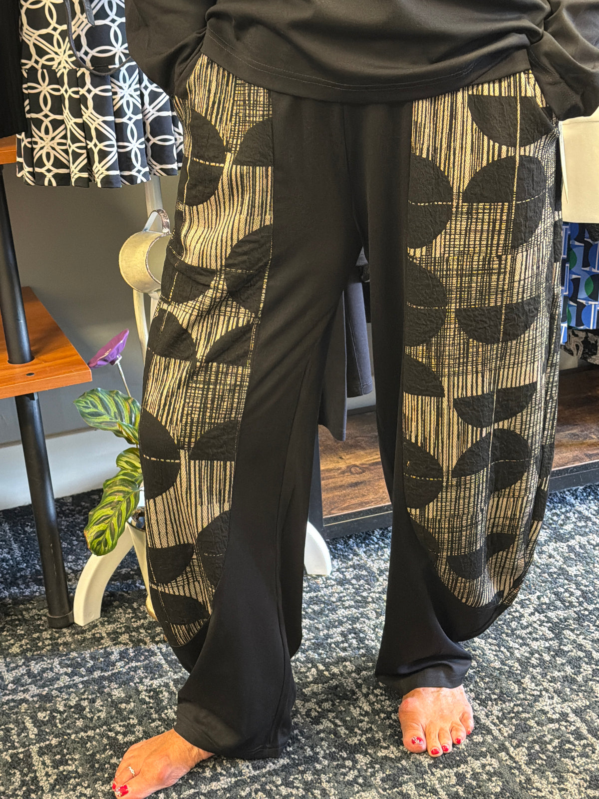 Black & Tan Design Pant