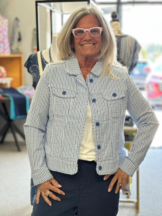 Blue Pin Stripe Jacket