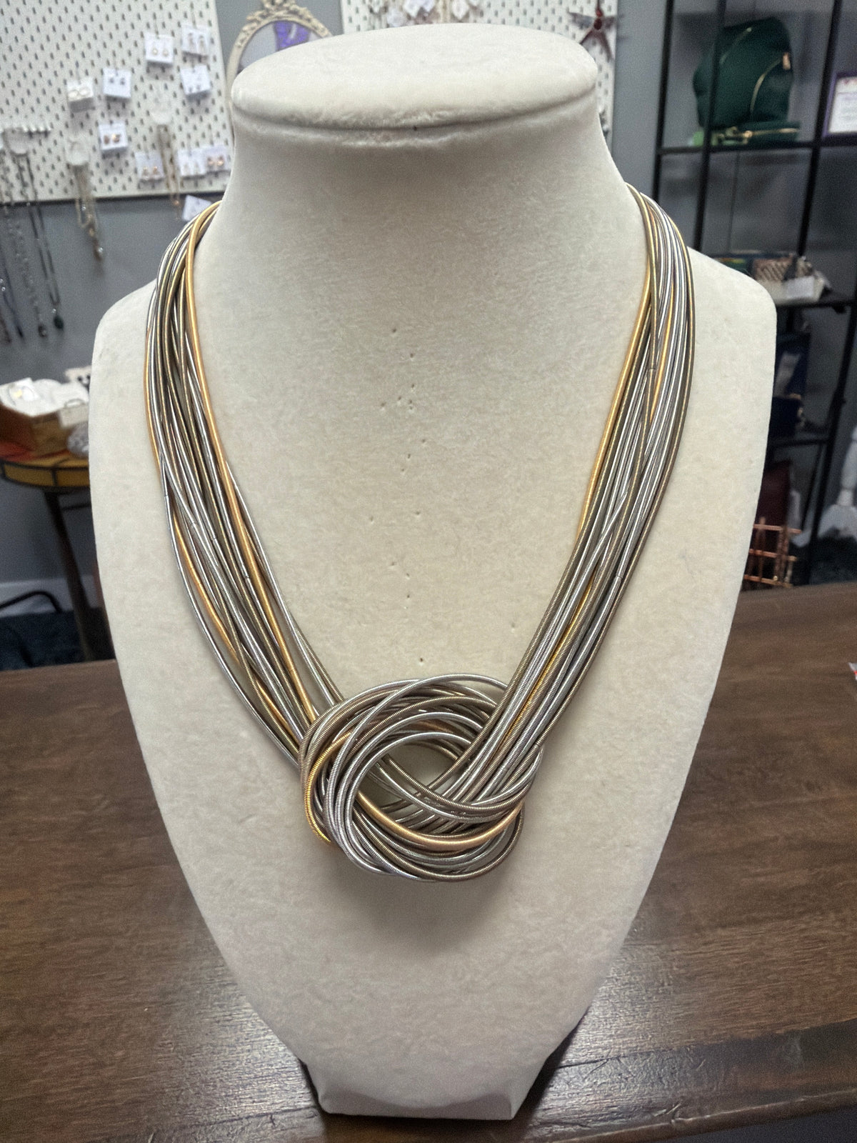 5 Strand Knot Piano Wire Necklace