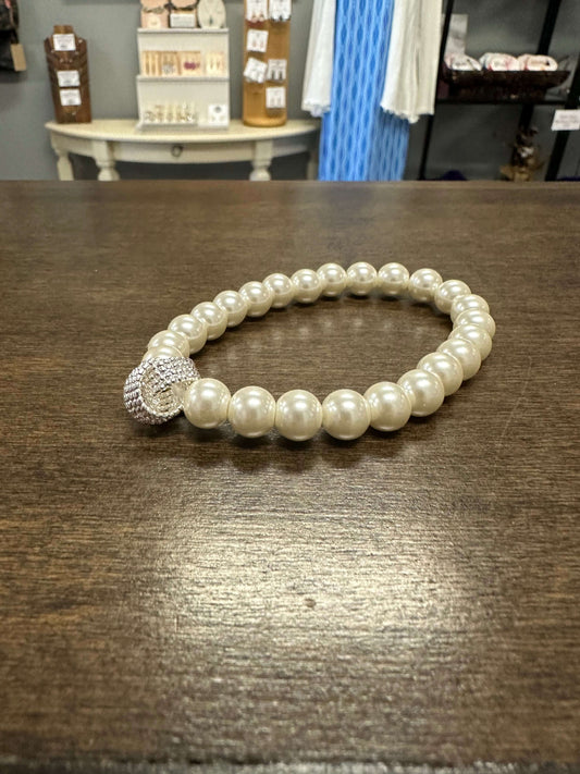 Silver Pearl Bracelet