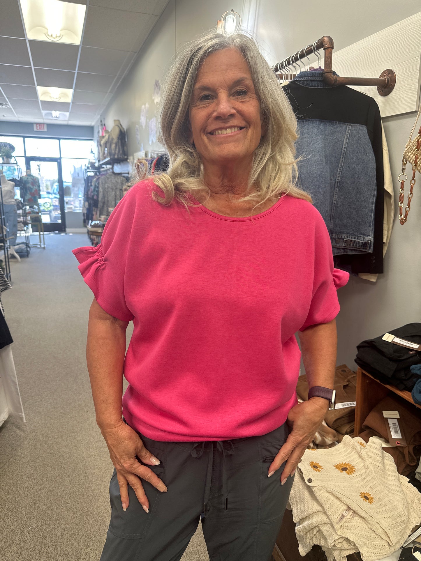 Cinched Sleeve Top