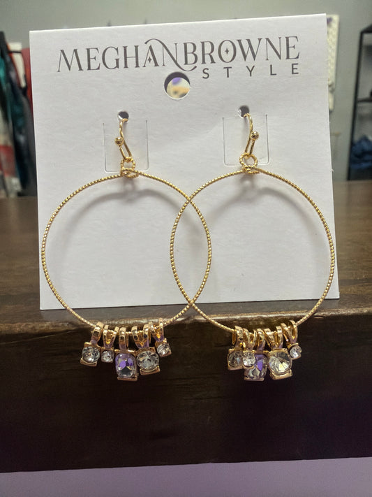 Ring Zirconia Charm Earrings