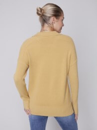 Collared V-Neck Sweater