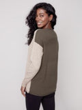 Color Block Sweater with Stitch Detail hi