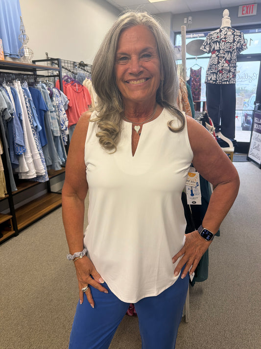 Sleeveless Key Hole Top