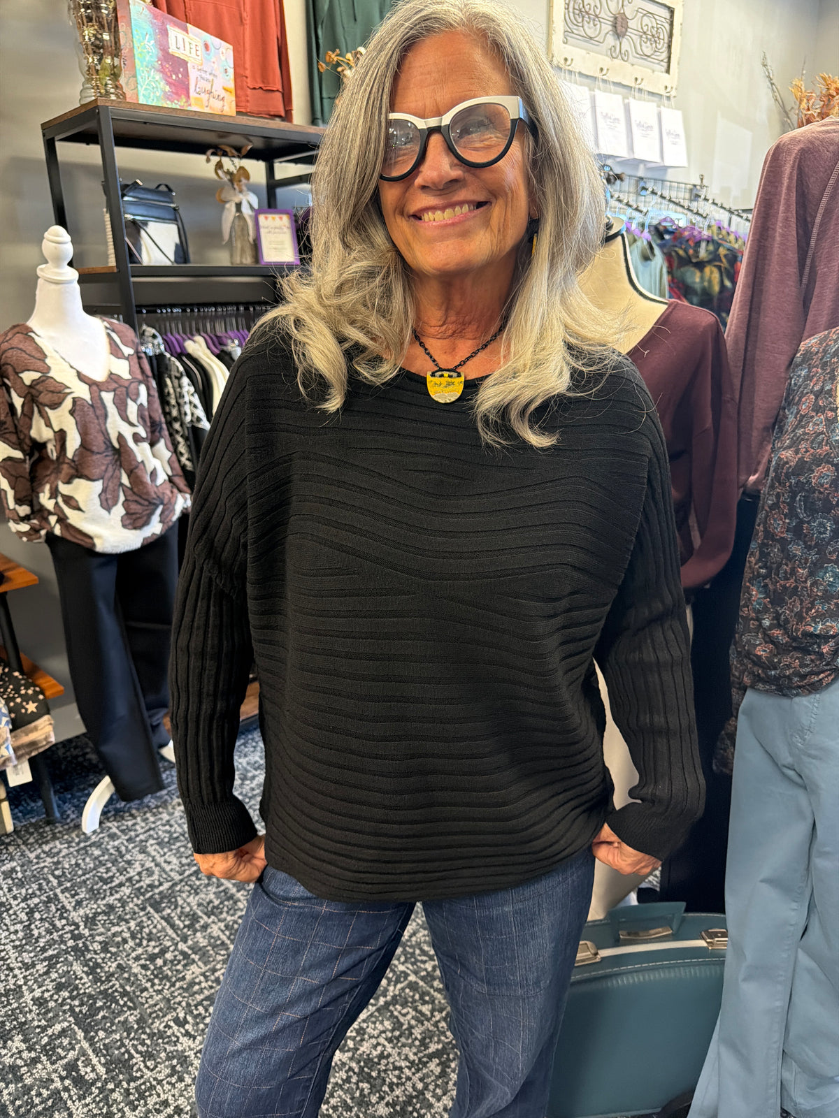 Black Horizontal Sweater