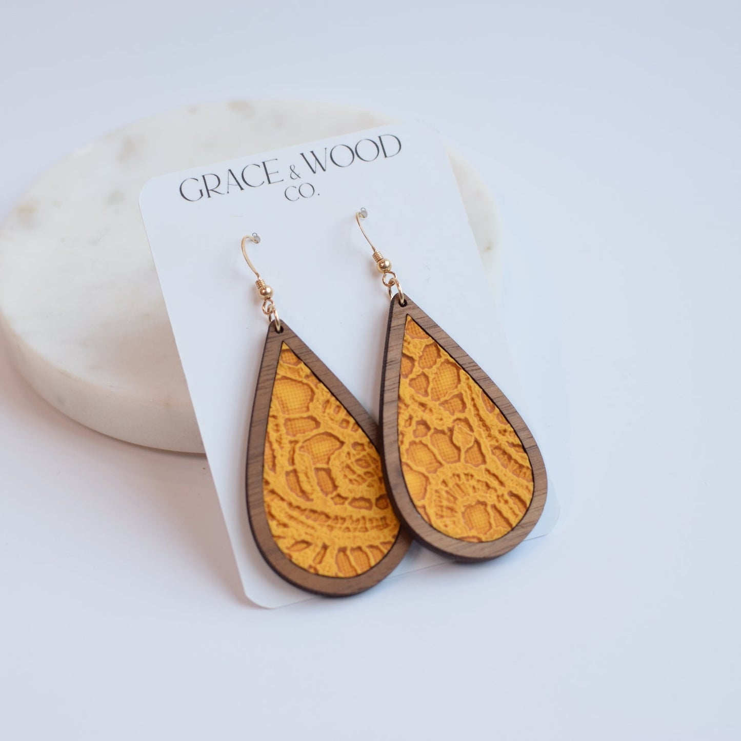 Lace Wood Teardrop