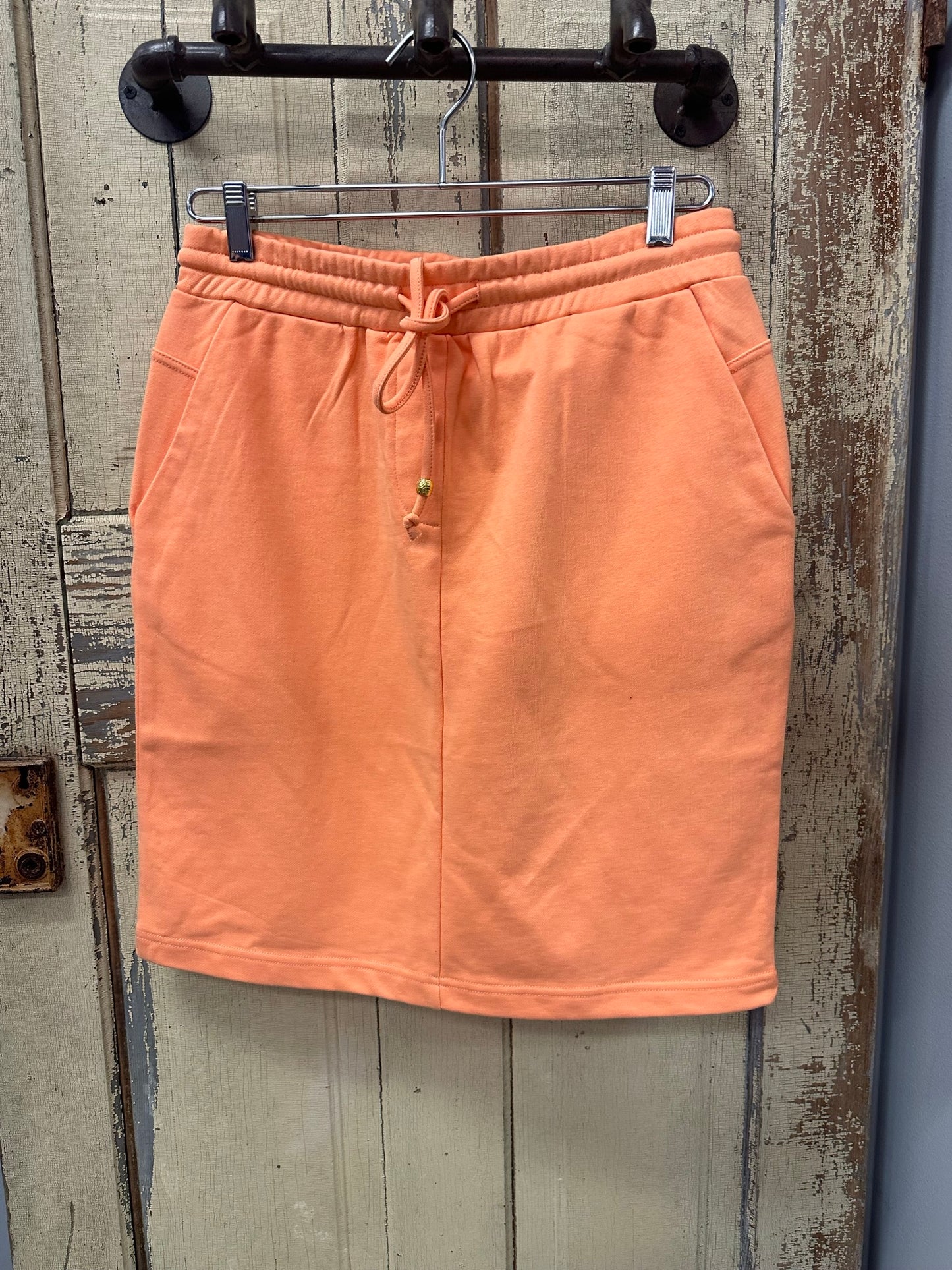 Peach Sweatshirt Skirt