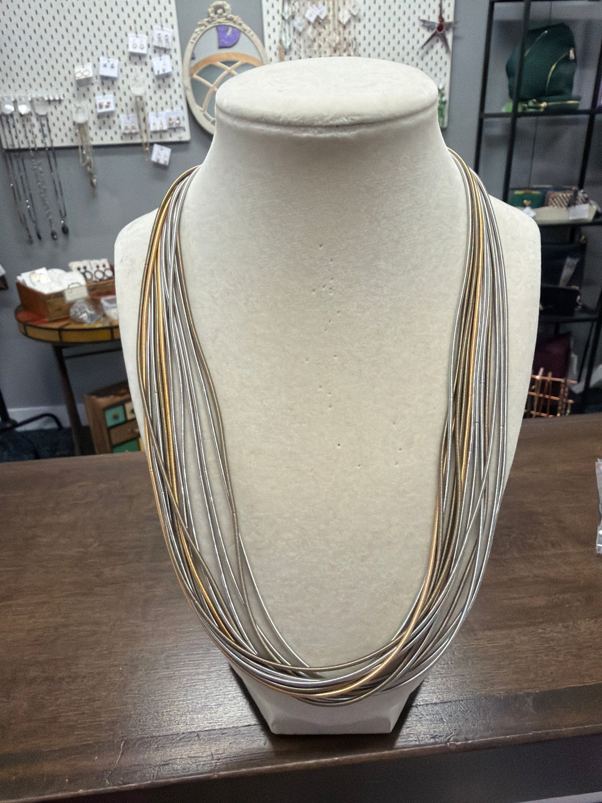 5 Strand Knot Piano Wire Necklace