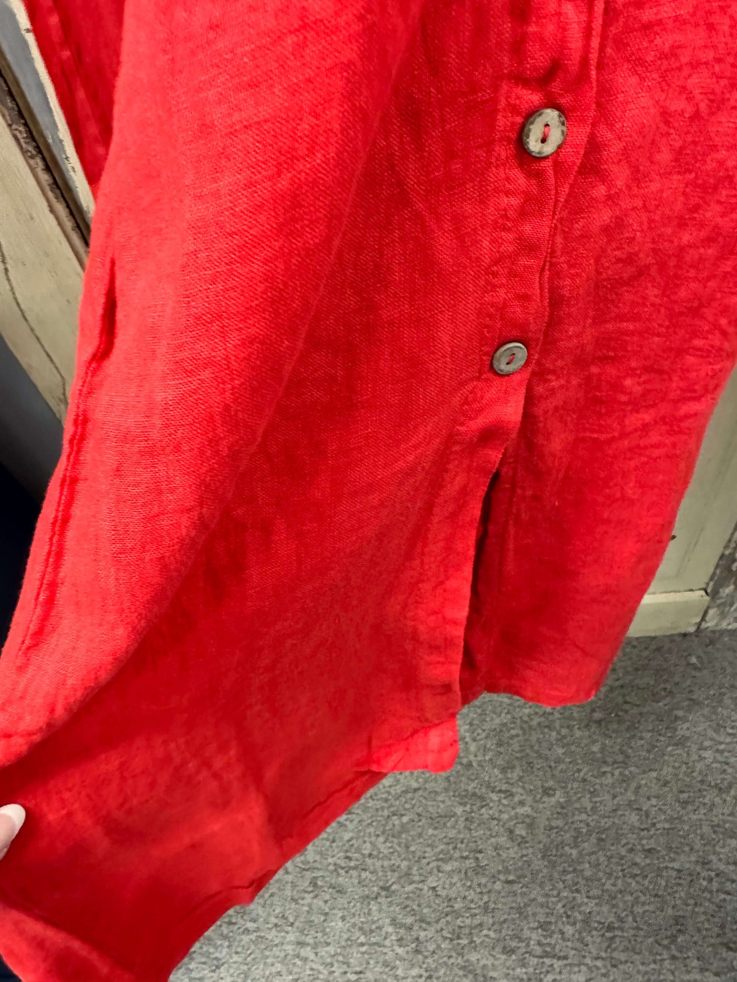 Red Linen Palazzo