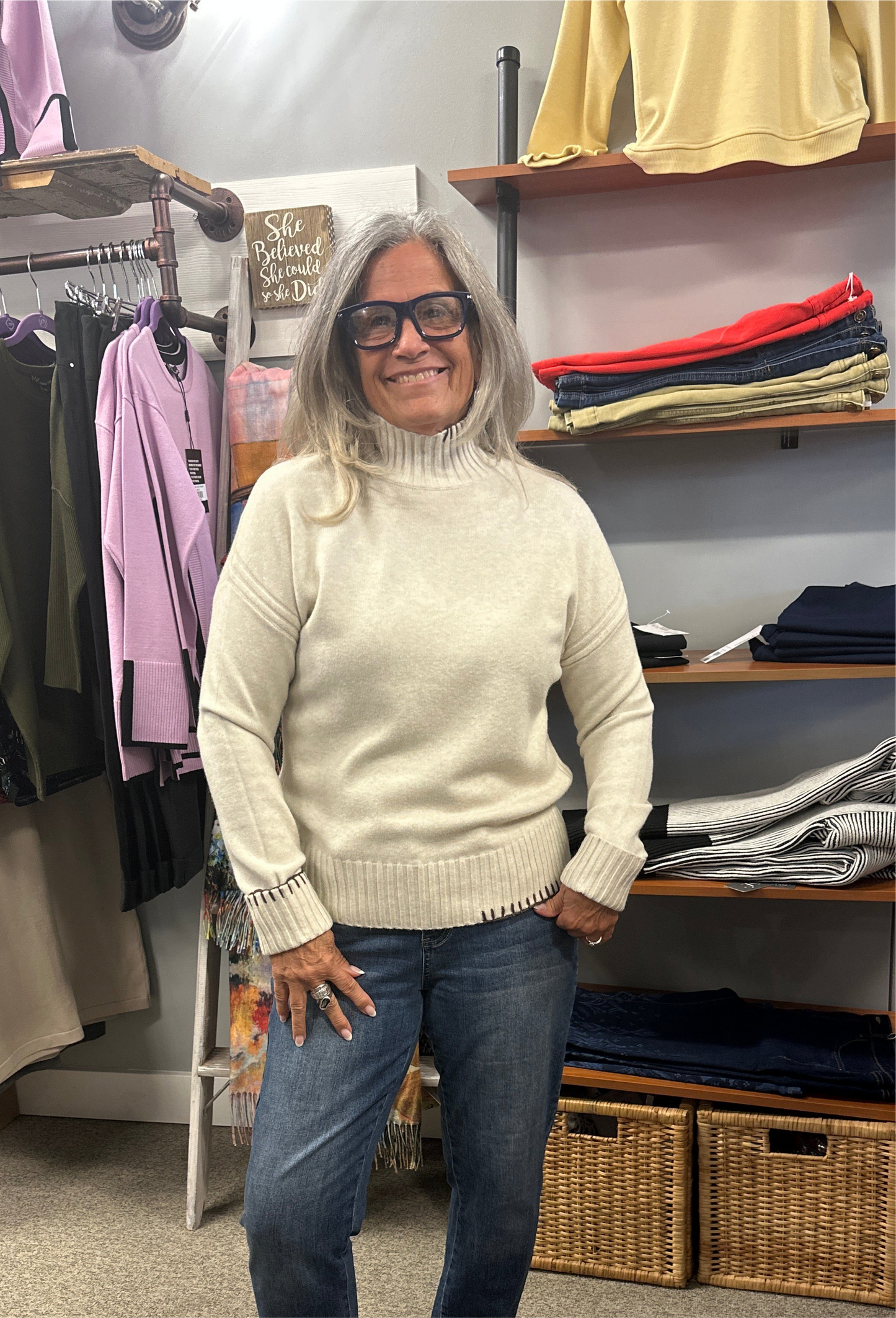 Cuffed Sleeve Sweater