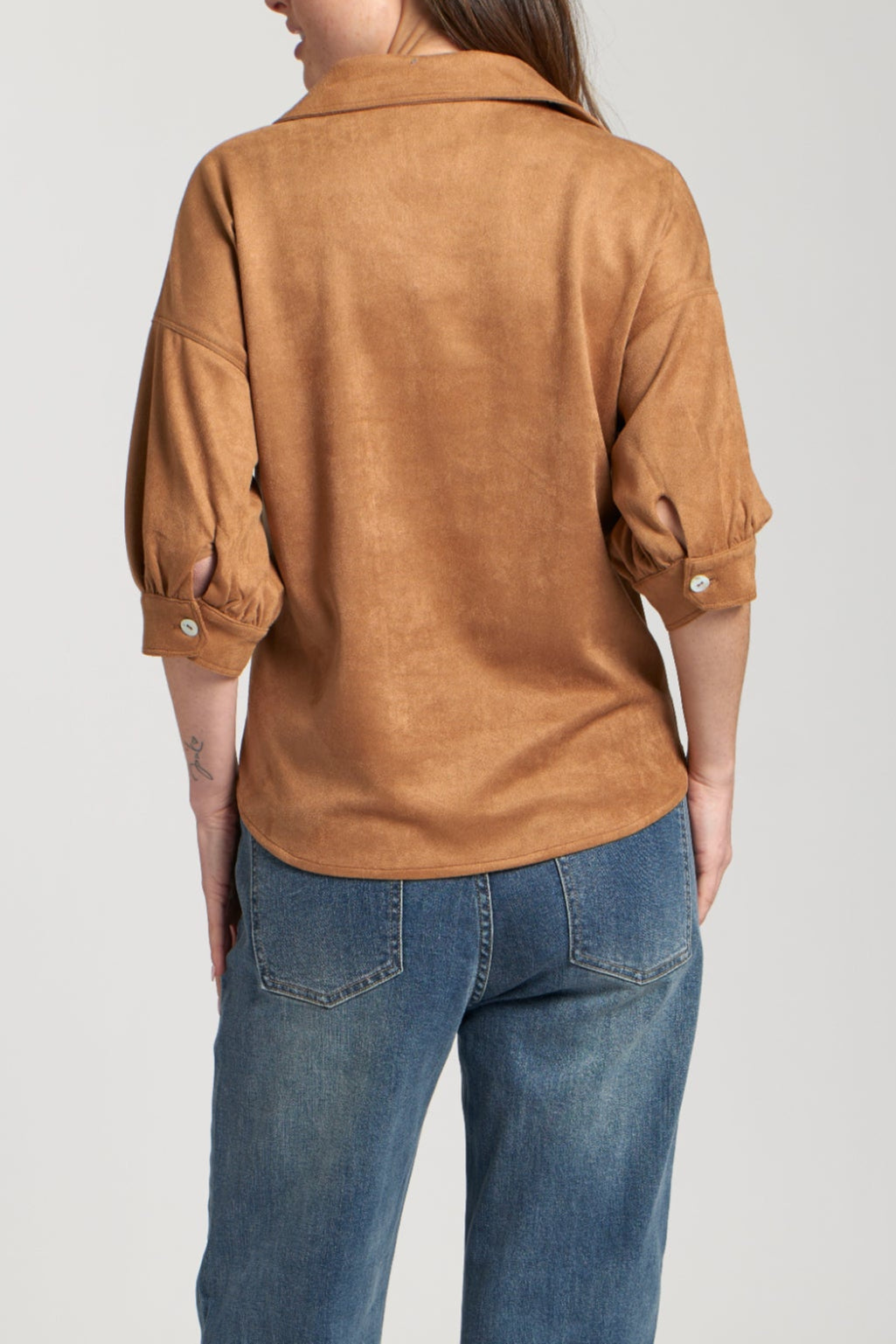 Faux Suede Blouson