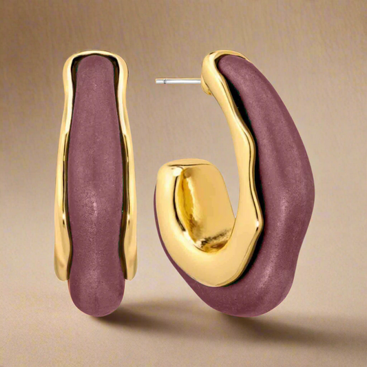 Dusty Pink Hoops
