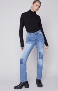 Dyed Patch Jeans