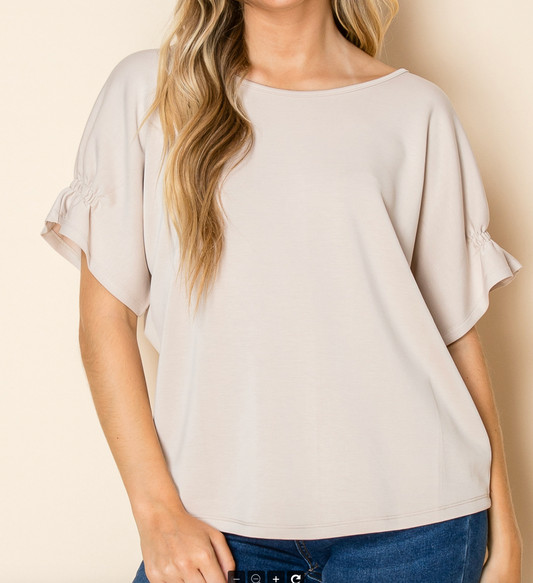 Cinched Sleeve Top