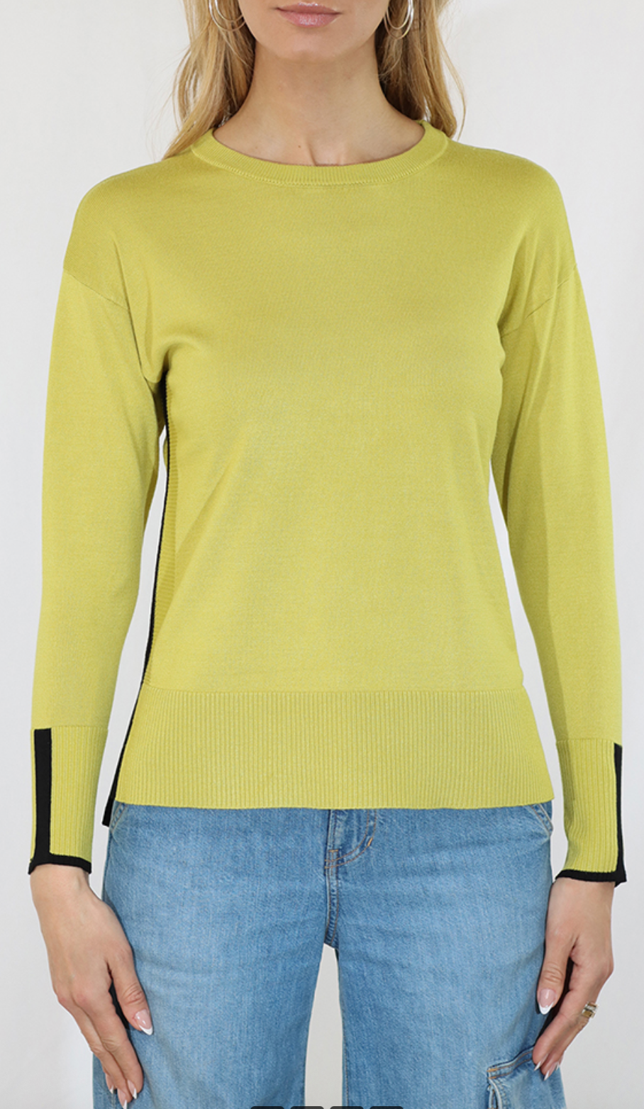 Contrast Side Sweater