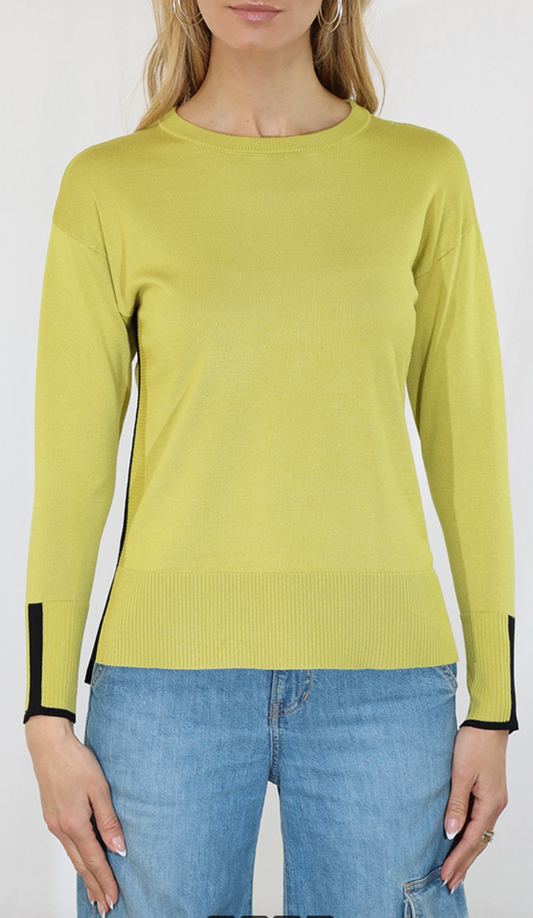 Contrast Side Sweater