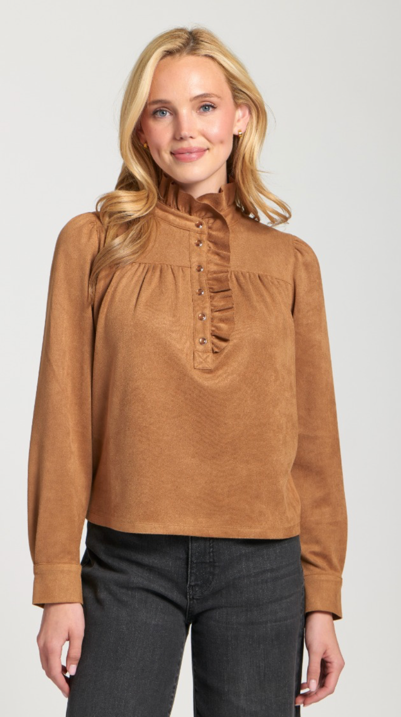 Ruffle Trim Top