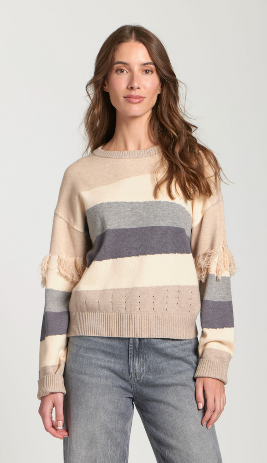 Fringe Arm Sweater