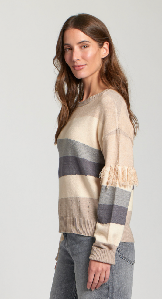 Fringe Arm Sweater