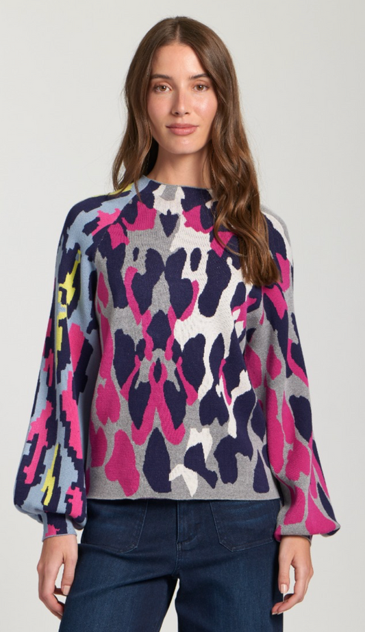 Leopard Funnel Neck