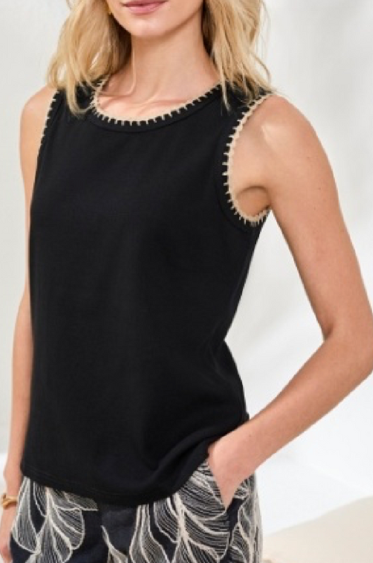 Sleeveless Top with Crochet Detail by Tribal
