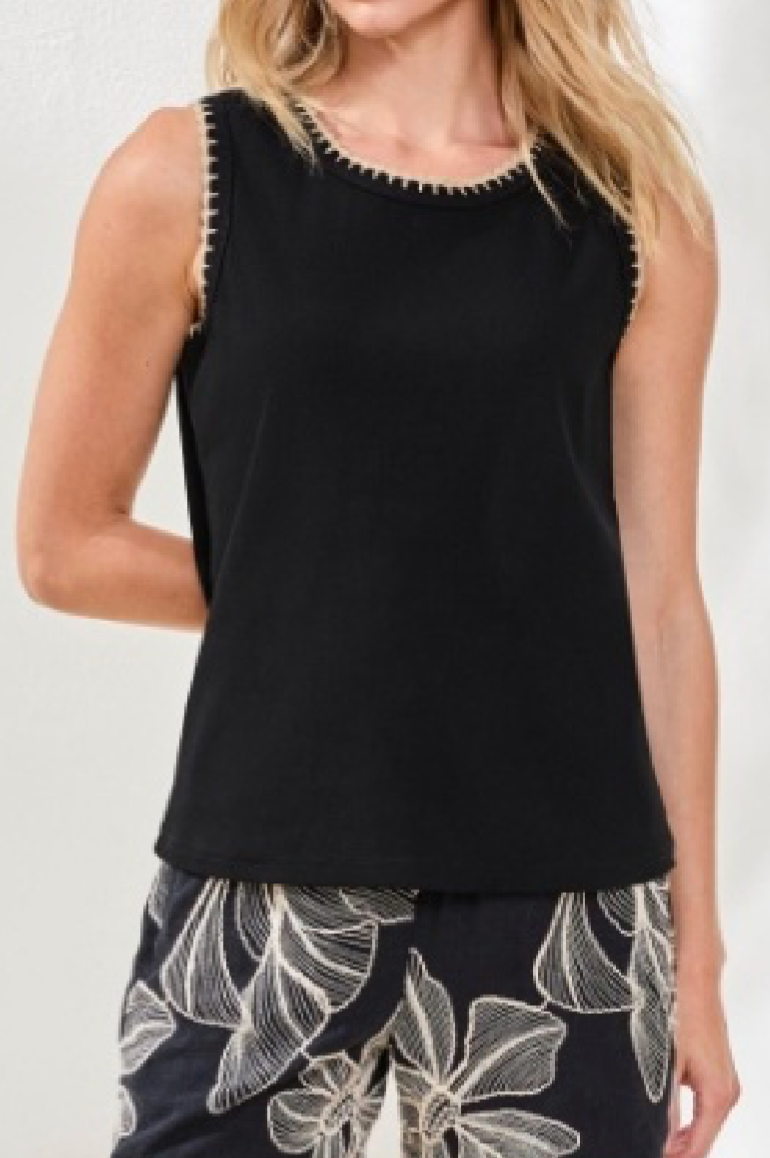 Sleeveless Top with Crochet Detail by Tribal