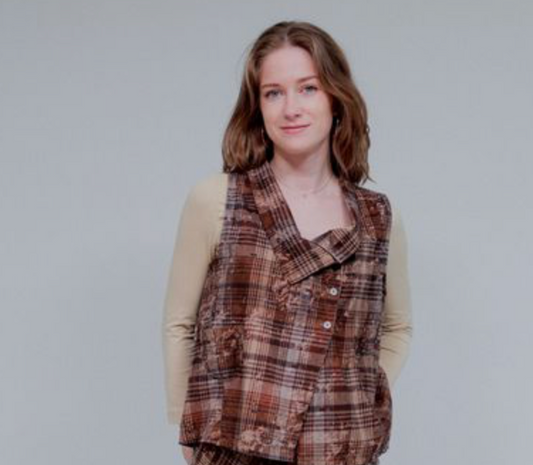 Plaid Collar Vest