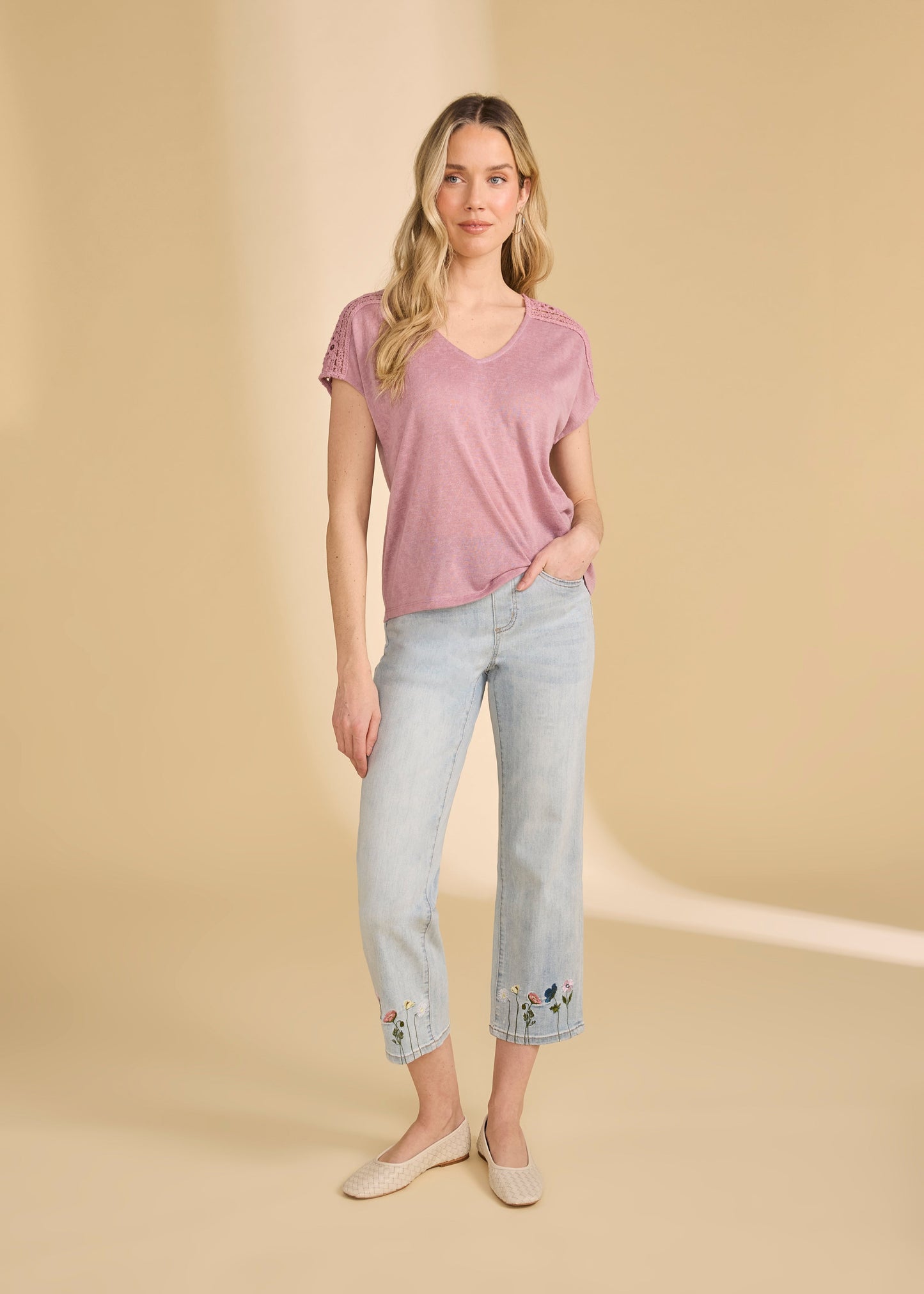 Pull On Crop Denim